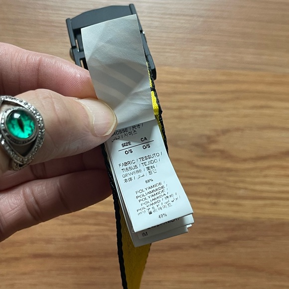 EUC Unisex One Size Off-White Mini Industrial Belt SS19 In Yellow & Black Color - Picture 13 of 14